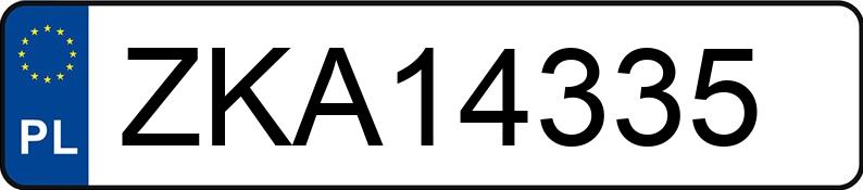 Numer rejestracyjny ZKA 14335 posiada VOLKSWAGEN GOLF - ZKA14335