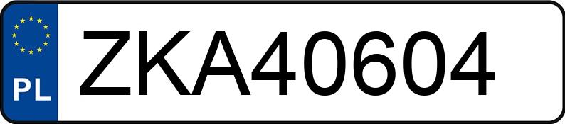 Numer rejestracyjny ZKA 40604 posiada AUDI A4 - ZKA40604