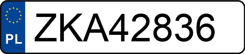 Numer rejestracyjny ZKA 42836 posiada AUDI S - ZKA42836