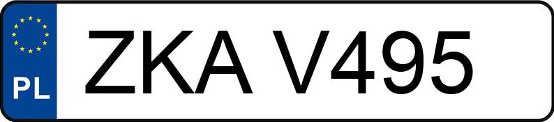Numer rejestracyjny ZKA V495 posiada OPEL VECTRA - ZKAV495