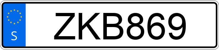 Numer rejestracyjny ZKB869 posiada Krone 