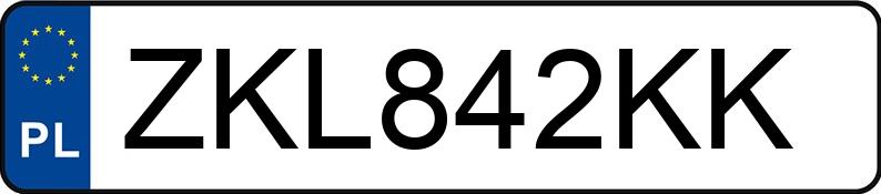 Numer rejestracyjny ZKL 842KK posiada AUDI A4 - ZKL842KK