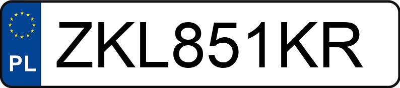 Numer rejestracyjny ZKL 851KR posiada NISSAN QASHQAI - ZKL851KR