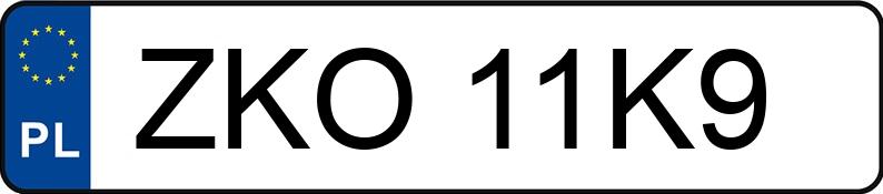 Numer rejestracyjny ZKO 11K9 posiada OPEL CORSA - ZKO11K9