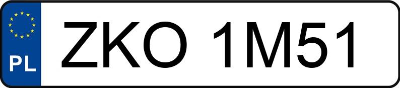 Numer rejestracyjny ZKO 1M51 posiada PEUGEOT 206 1.6 MR`98 XS - ZKO1M51