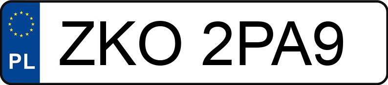 Numer rejestracyjny ZKO 2PA9 posiada NISSAN TIIDA - ZKO2PA9