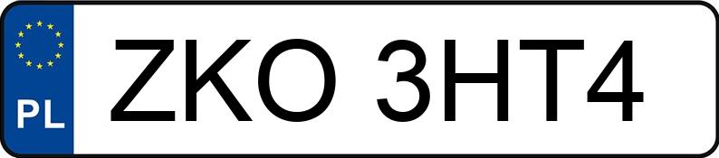 Numer rejestracyjny ZKO 3HT4 posiada HONDA Accord 1.8i MR`98 S - ZKO3HT4