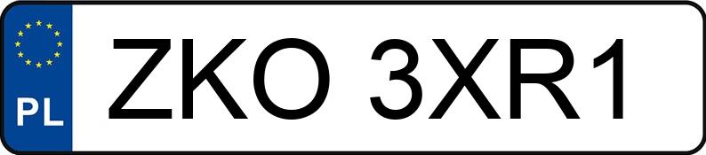 Numer rejestracyjny ZKO 3XR1 posiada BMW 316 KAT - ZKO3XR1