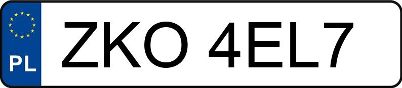 Numer rejestracyjny ZKO 4EL7 posiada FORD FIESTA - ZKO4EL7