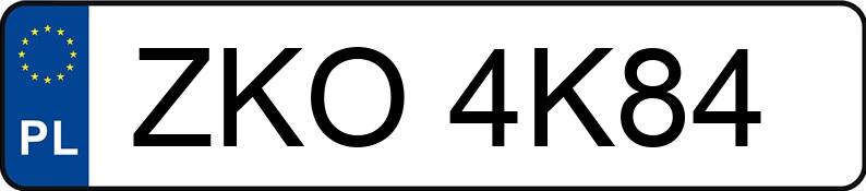 Numer rejestracyjny ZKO 4K84 posiada PEUGEOT 206 1.4 MR`03 E3 Happy - ZKO4K84