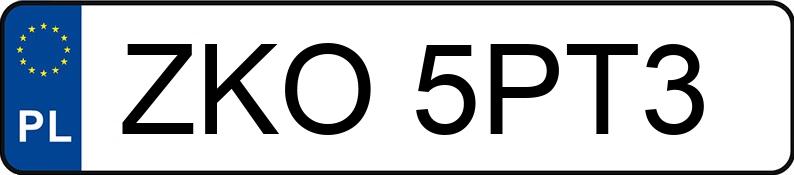 Numer rejestracyjny ZKO 5PT3 posiada BMW 318 Diesel Kat. MR`01 E3 E46 318 Diesel Kat. MR`01 E3 E46 - ZKO5PT3