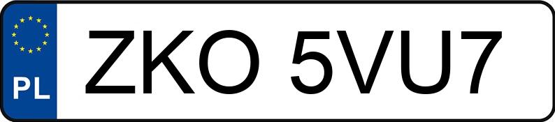 Numer rejestracyjny ZKO 5VU7 posiada PEUGEOT 208 - ZKO5VU7