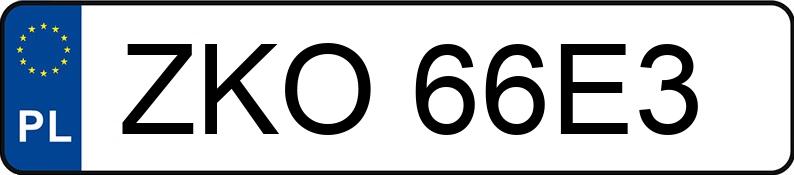 Numer rejestracyjny ZKO 66E3 posiada TOYOTA AVENSIS - ZKO66E3