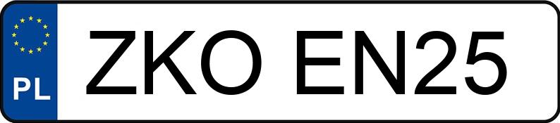 Numer rejestracyjny ZKO EN25 posiada KIA NIRO - ZKOEN25