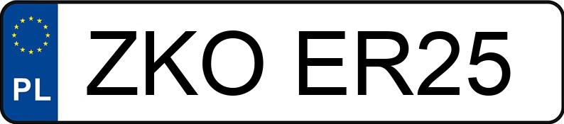 Numer rejestracyjny ZKO ER25 posiada MERCEDES-BENZ CLA 180 MR`19 E6 118 AMG Shooting Brake - ZKOER25