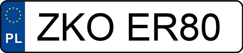 Numer rejestracyjny ZKO ER80 posiada BMW 520D - ZKOER80 Numer rejestracyjny ZKO ER80 posiada BMW 520D - ZKOER80