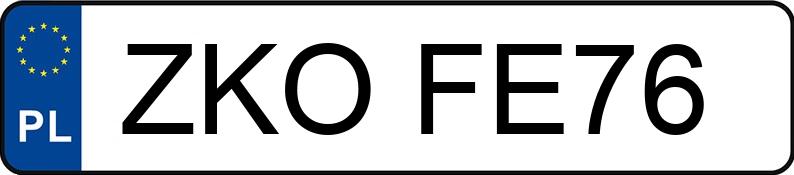 Numer rejestracyjny ZKO FE76 posiada AUDI A6 - ZKOFE76