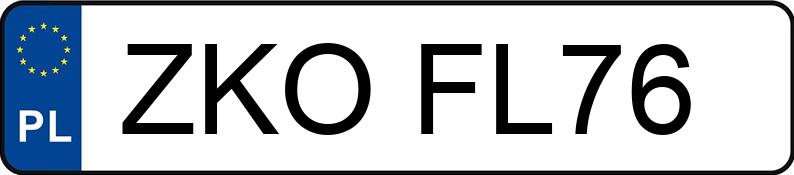 Numer rejestracyjny ZKO FL76 posiada VOLKSWAGEN TOURAN - ZKOFL76