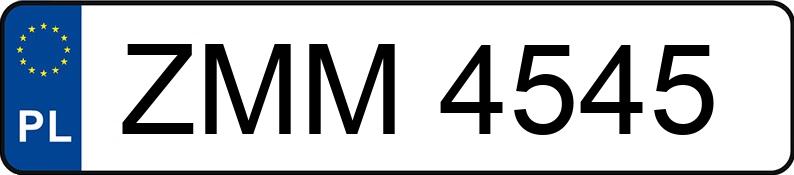 Numer rejestracyjny ZMM 4545 posiada FIAT  - ZMM4545