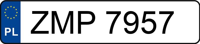 Numer rejestracyjny ZMP 7957 posiada SAM - - ZMP7957