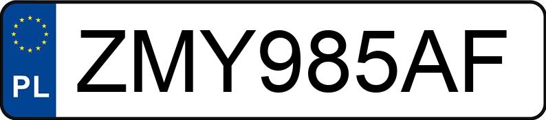 Numer rejestracyjny ZMY 985AF posiada BMW 320 Diesel Kat. MR`01 E3 E46 320 Diesel Kat. MR`01 E3 E46 - ZMY985AF