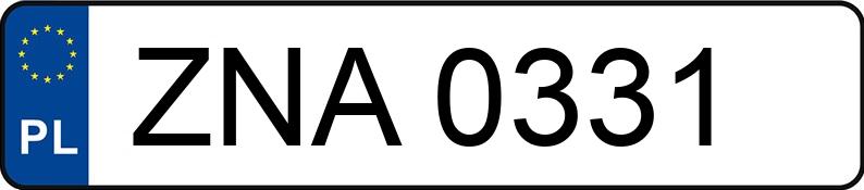 Numer rejestracyjny ZNA 0331 posiada FORD Mondeo 2.0i MR`96 Ghia - ZNA0331