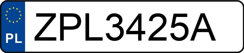 Numer rejestracyjny ZPL 3425A posiada FORD FIESTA - ZPL3425A