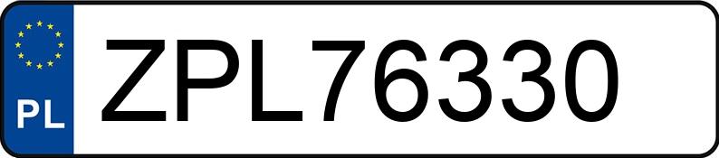 Pirat drogowy w pojeździe o numerach rejestracyjnych ZPL76330