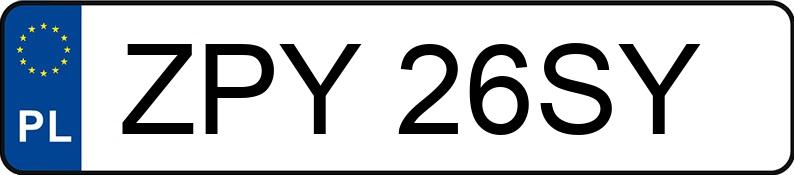 Numer rejestracyjny ZPY 26SY posiada BMW 535 Diesel MR`03 E3 E60 Aut. - ZPY26SY