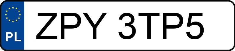 Numer rejestracyjny ZPY 3TP5 posiada KAWASAKI Sportowe od 600 ZZR 1100 - ZPY3TP5