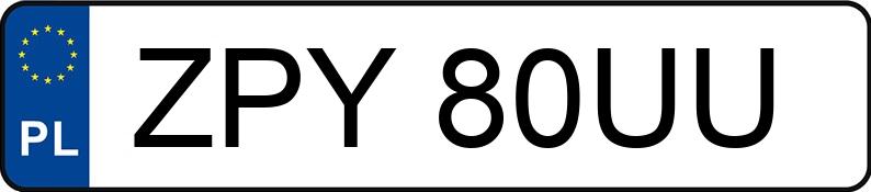 Numer rejestracyjny ZPY 80UU posiada TOYOTA Yaris 1.5 MR`17 E6c Selection - ZPY80UU