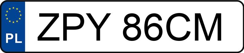 Numer rejestracyjny ZPY 86CM posiada BMW 316 - ZPY86CM