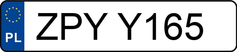 Il numero di registrazione ZPY Y165 ha RENAULT Express 1.4t 1.2 RL - ZPYY165