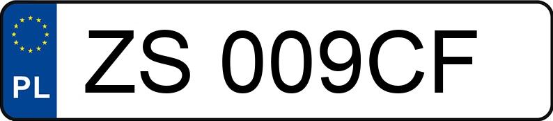 Numer rejestracyjny ZS 009CF posiada BMW Z3 - ZS009CF