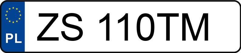Numer rejestracyjny ZS 110TM posiada TOYOTA YARIS - ZS110TM