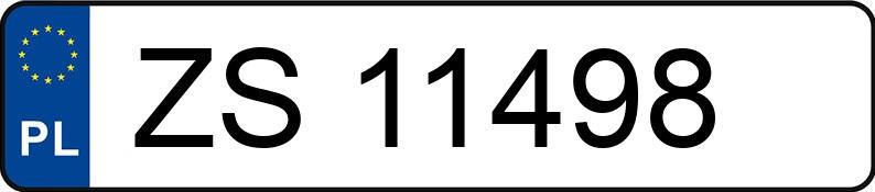Numer rejestracyjny ZS 11498 posiada FORD  - ZS11498