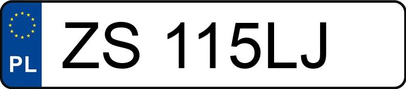 Numer rejestracyjny ZS 115LJ posiada MITSUBISHI Lancer 1.8 MR`11 E5 Inform - ZS115LJ