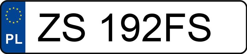 Numer rejestracyjny ZS 192FS posiada FORD MONDEO - ZS192FS