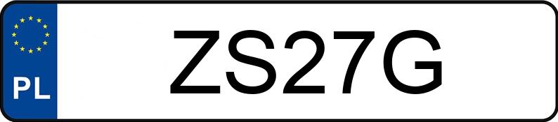 Numer rejestracyjny ZS 27G posiada CZ 175 - ZS27G