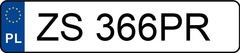 Numer rejestracyjny ZS 366PR posiada FORD FOCUS - ZS366PR