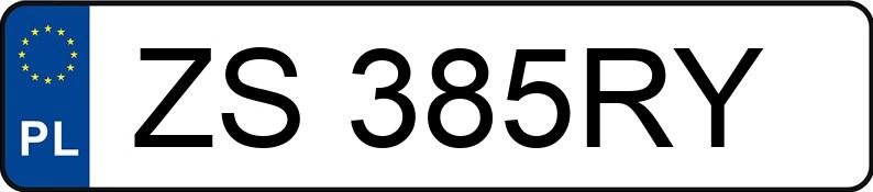 Numer rejestracyjny ZS 385RY posiada HONDA CIVIC 5DR - ZS385RY