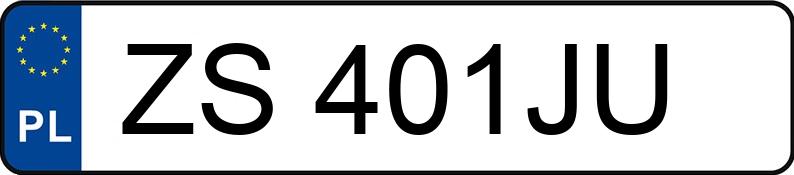 Numer rejestracyjny ZS 401JU posiada FORD S-MAX - ZS401JU