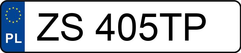 Le numéro d’enregistrement ZS 405TP a VOLKSWAGEN TRANSPORTER - ZS405TP
