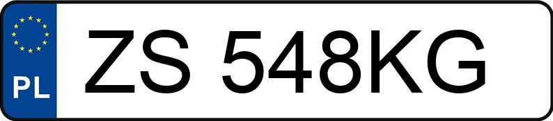 Numer rejestracyjny ZS 548KG posiada FORD MONDEO - ZS548KG