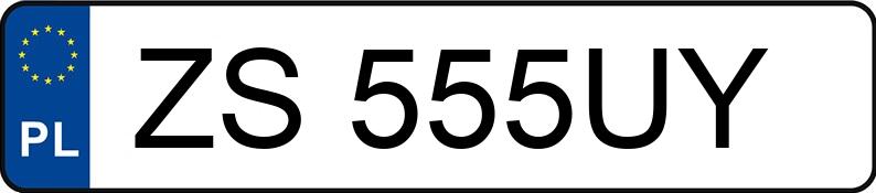 Numer rejestracyjny ZS 555UY posiada BMW 525 Touring Diesel MR`03 E3 E61 525 Touring Diesel MR`03 E3 E61 - ZS555UY