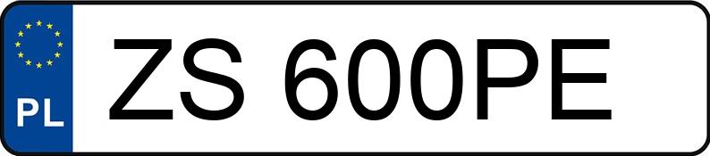 Numer rejestracyjny ZS 600PE posiada LEXUS LS600HL - ZS600PE