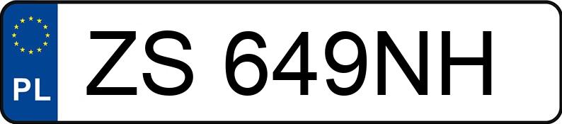 Numer rejestracyjny ZS 649NH posiada VOLKSWAGEN GOLF 1.3 KAT - ZS649NH