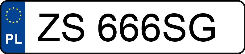 Numer rejestracyjny ZS 666SG posiada AUDI Q3 SPORTBACK - ZS666SG