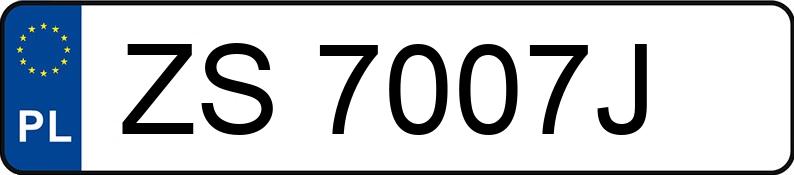 Numer rejestracyjny ZS 7007J posiada NISSAN 350 Z - ZS7007J