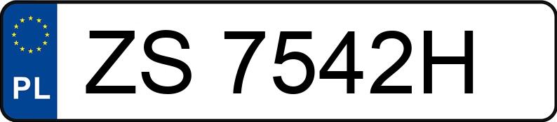 Numer rejestracyjny ZS 7542H posiada NISSAN NX 100 - ZS7542H